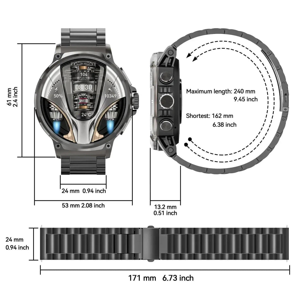 Men's Smartwatch 1.85" Round Screen