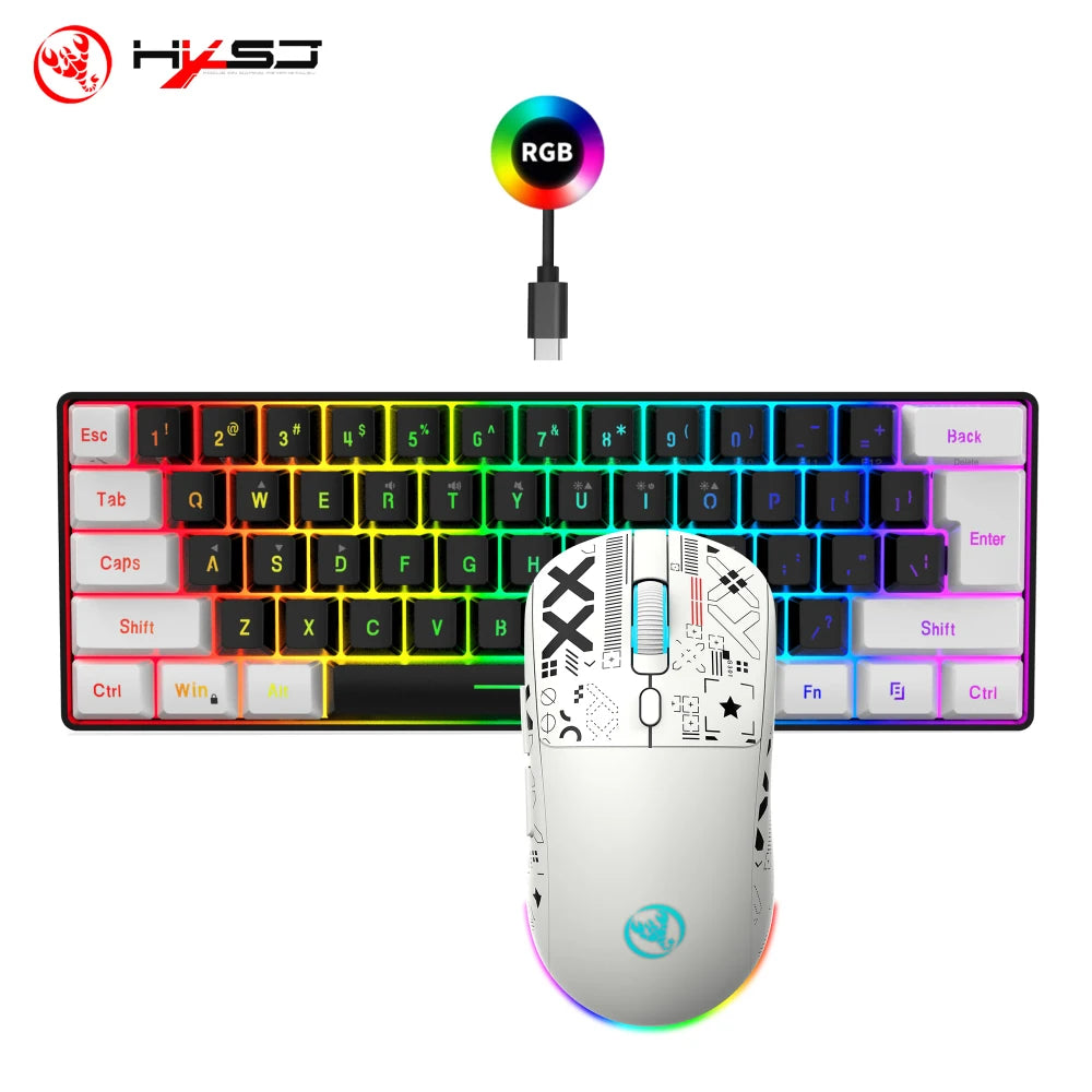 Compact RGB Gaming Keyboard and Mouse Set