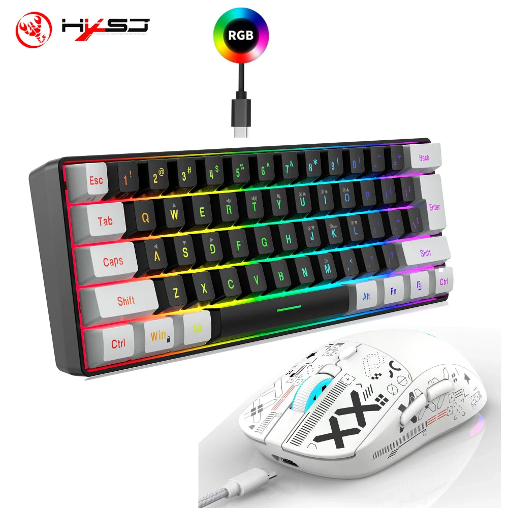 Compact RGB Gaming Keyboard and Mouse Set