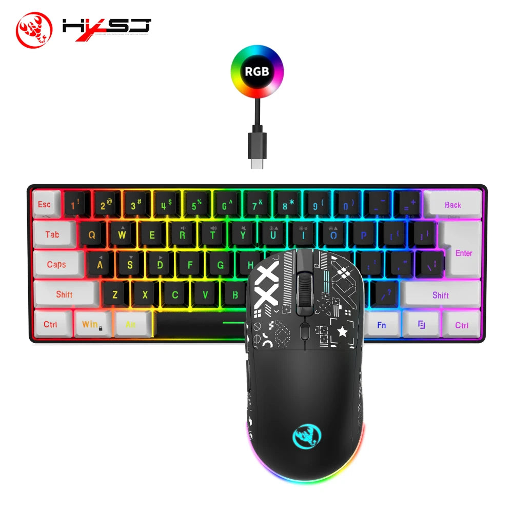 Compact RGB Gaming Keyboard and Mouse Set