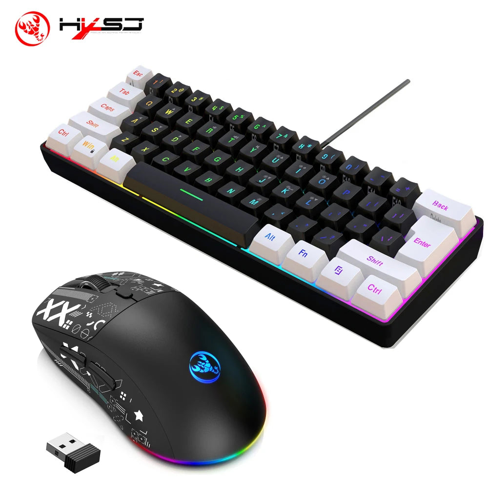 Compact RGB Gaming Keyboard and Mouse Set